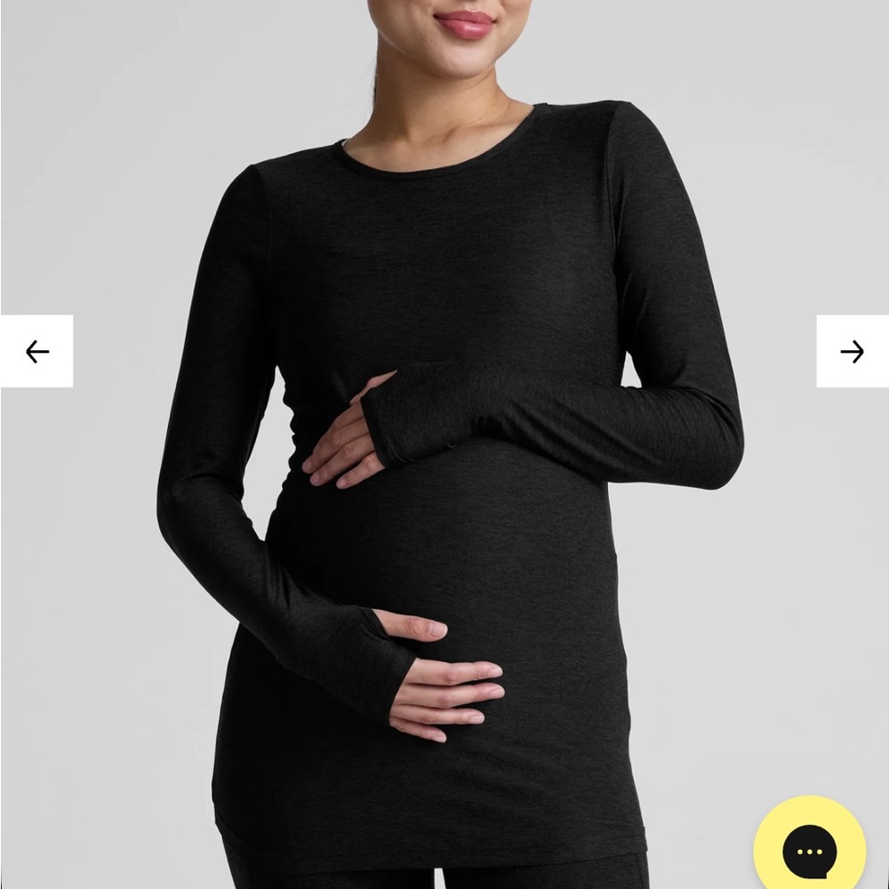 Beyond Yoga Beyond the Bump Featherweight Count On Me Maternity Crew Pullover